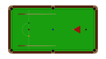 Imagen de una mesa de snooker